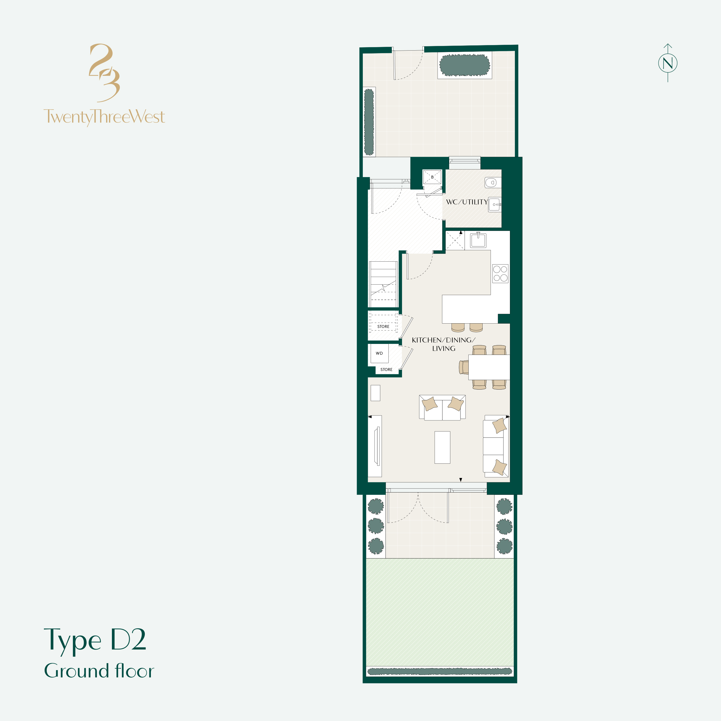 Floorplan for H.0.20 at TwentyThreeWest